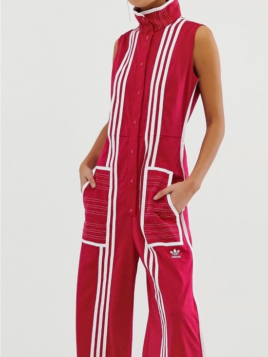 adidas Originals Pants - adidas Originals x Ji Won Choi Sleeveless Hot Pink Jumpsuit
